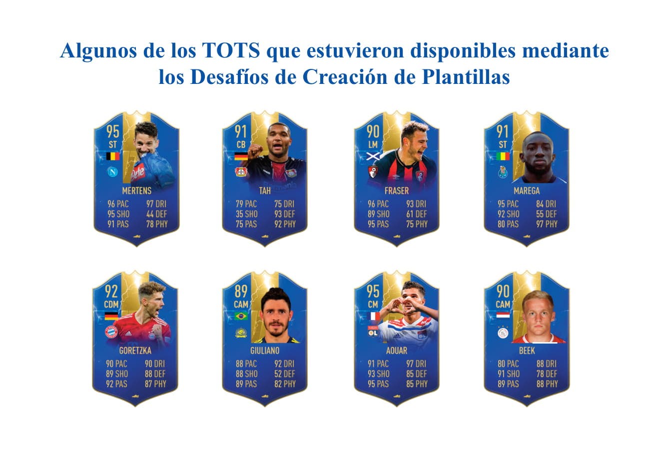 FIFA 20: estos son los tipos de cartas que aparecieron en 