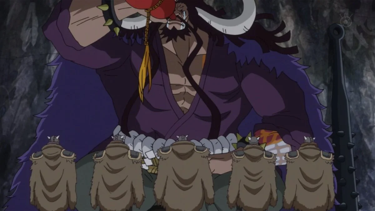 one piece kaido bebiendo