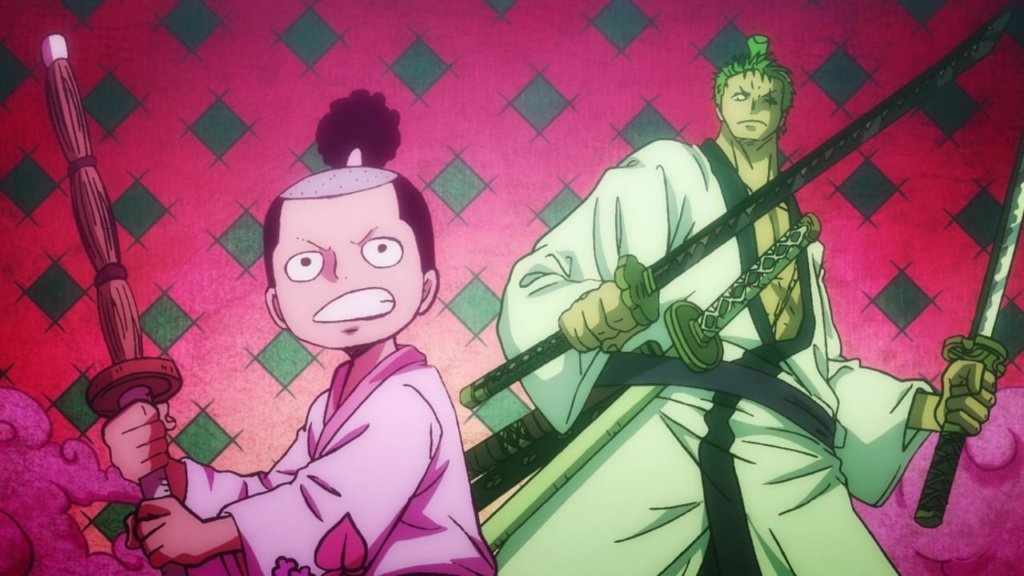 one piece momo y zoro