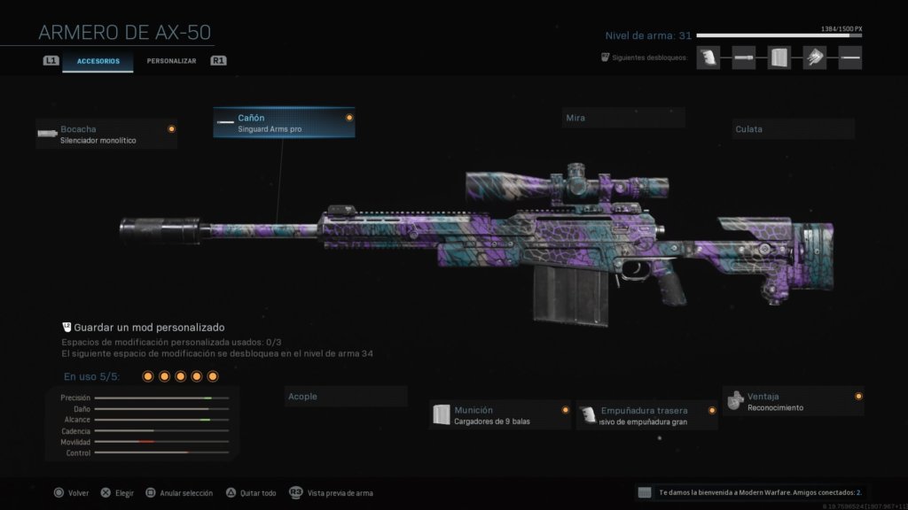 Clase AX-50 Modern Warfare y Warzone 1