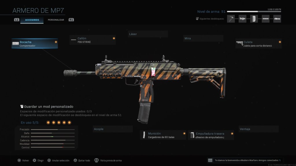 Clase MP7 Modern Warfare y Warzone