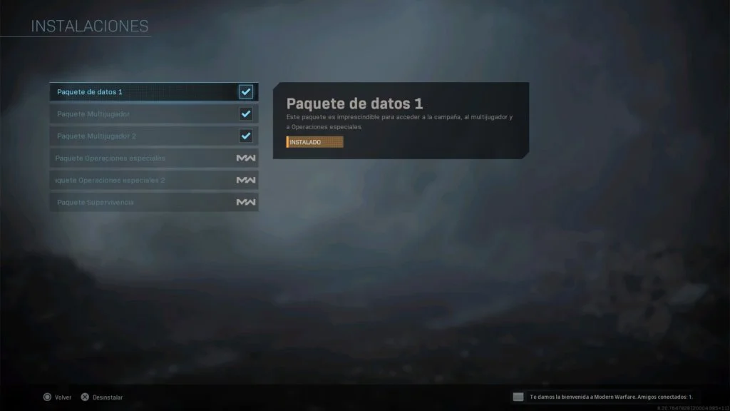 Instalaciones Modern Warfare y Warzone