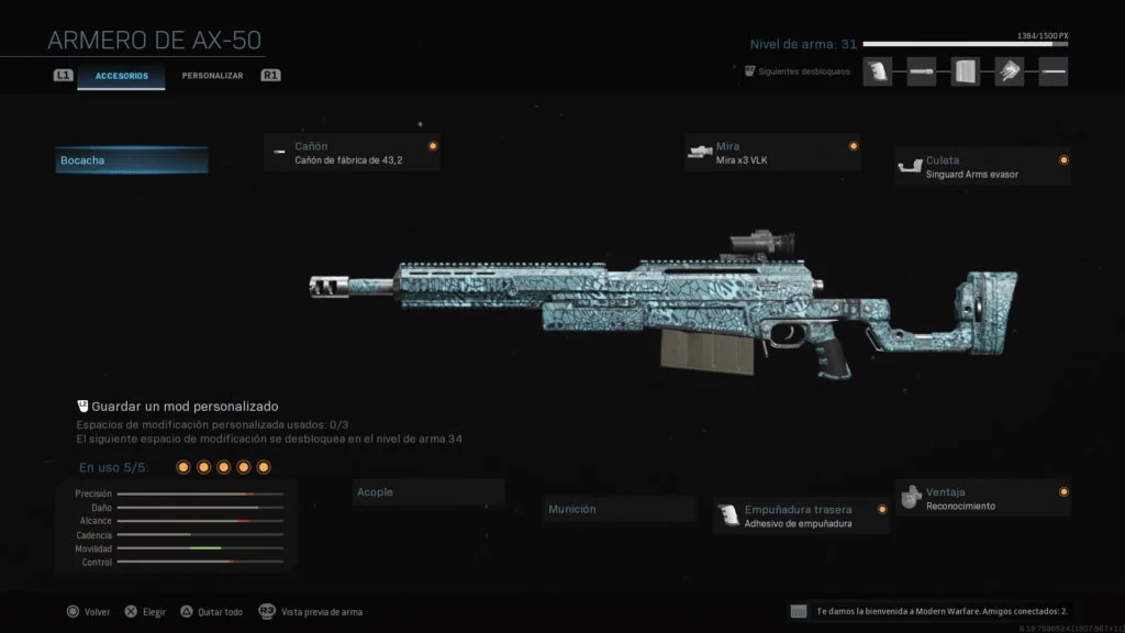 Clase AX-50 Modern Warfare y Warzone