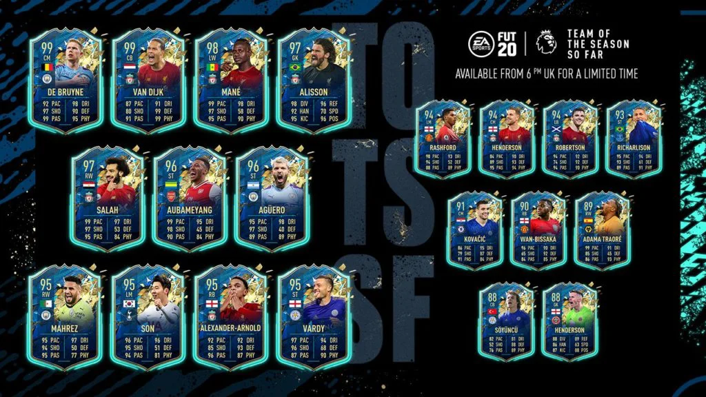 FIFA 21: ¿Los TOTS son peores que el año pasado? ¿Por qué razón? TOTS Premier League FIFA 20