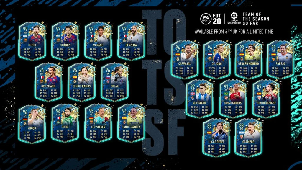 FIFA 21 Ultimate Team TOTS tipos de cartas especiales Liga Santander