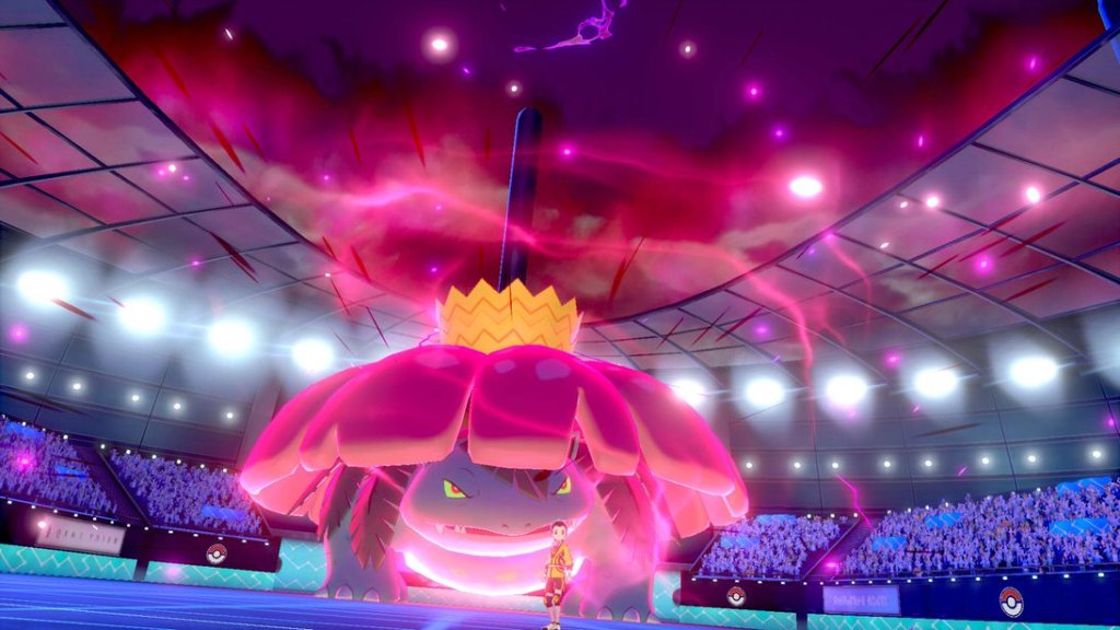 Pokémon Espada y Escudo Venusaur Gigamax ingame