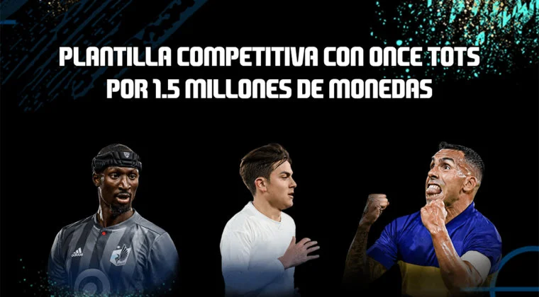 Imagen de FIFA 20: equipo competitivo con once TOTS por 1.500.000 monedas para jugar FUT Champions