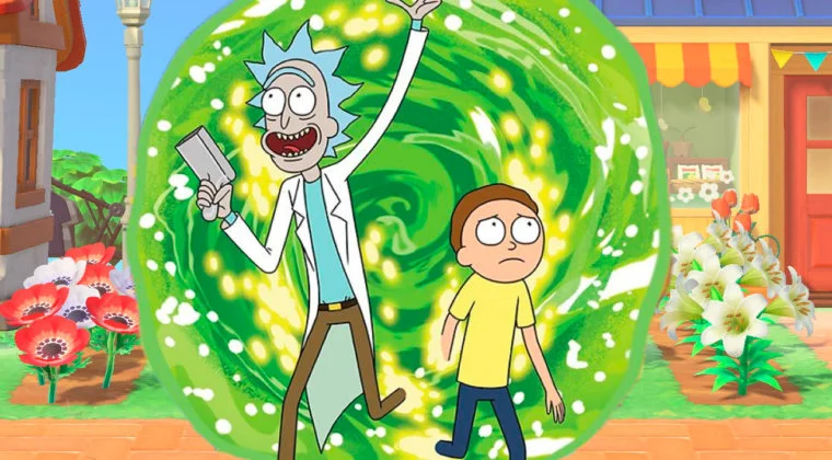Imagen de Rick and Morty se cuelan en Animal Crossing: New Horizons