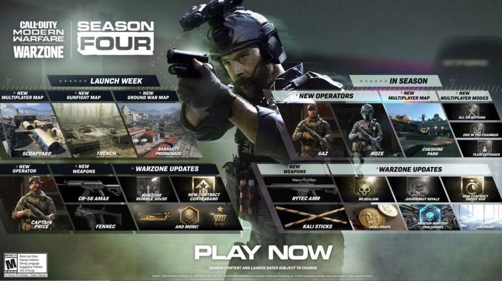 Temporada 4 Warzone y Modern Warfare 3