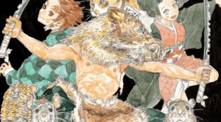 Imagen de El autor de Los niños del mar dibuja a los personajes de Kimetsu no Yaiba