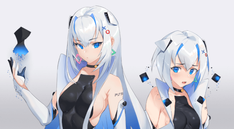 Imagen de ¿Chica anime? Artistas diseñan la PlayStation 5 con un 'nuevo look'