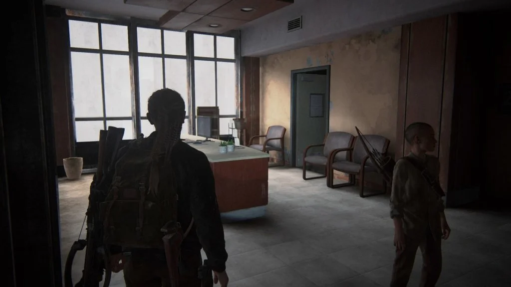 the last of us part ii abby hotel gym lobby safe