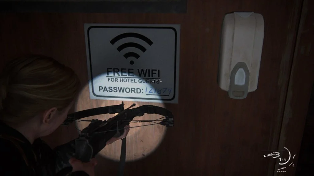 the last of us part ii abby hotel gym lobby wifi