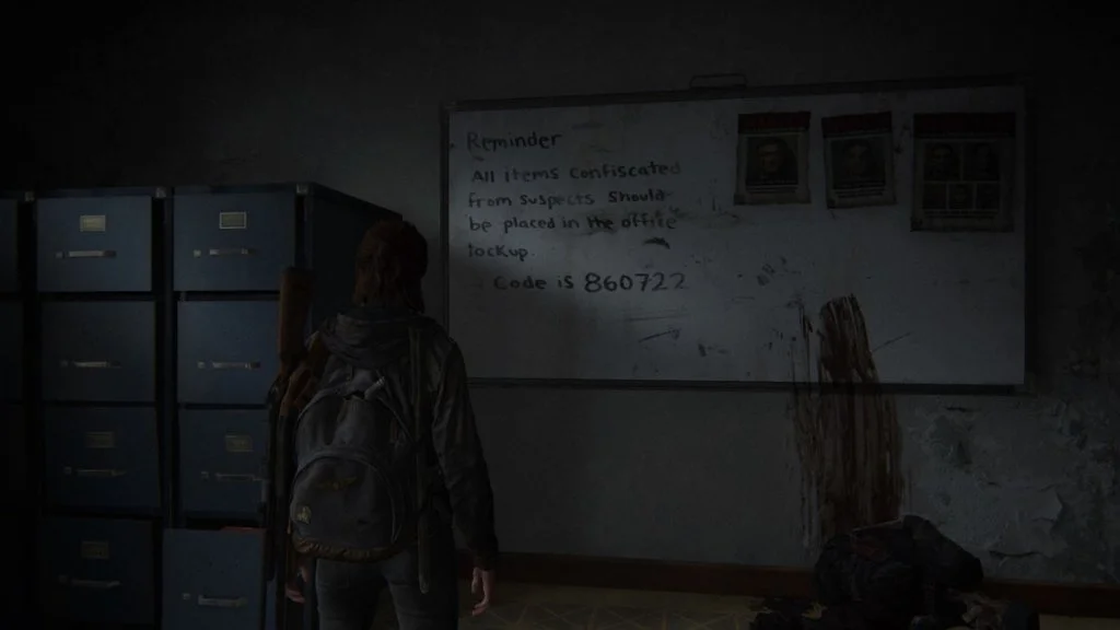 the last of us part ii seattle courthouse office lockup code