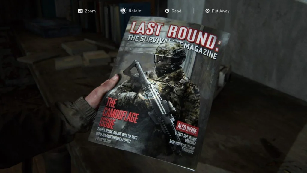the last of us part ii training manual last round closeup