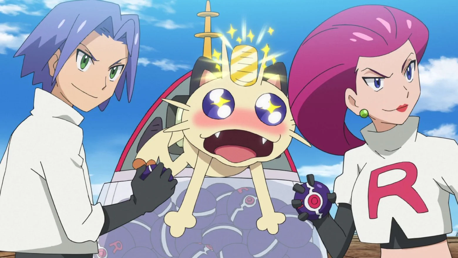 Jessie James y Meowth Pokémon Masters
