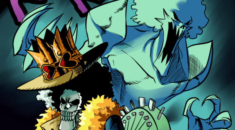 Imagen de Un artista imagina a Brook (One Piece) con su Stand (Jojo's Bizarre Adventure)