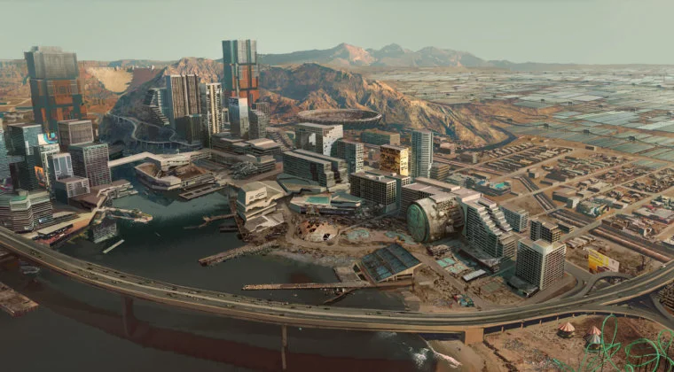 Imagen de Cyberpunk 2077 publica más artes conceptuales y presenta Pacifica