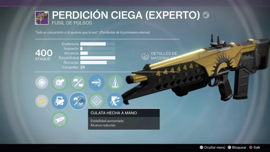 Destiny 2 Perdicion Ciega
