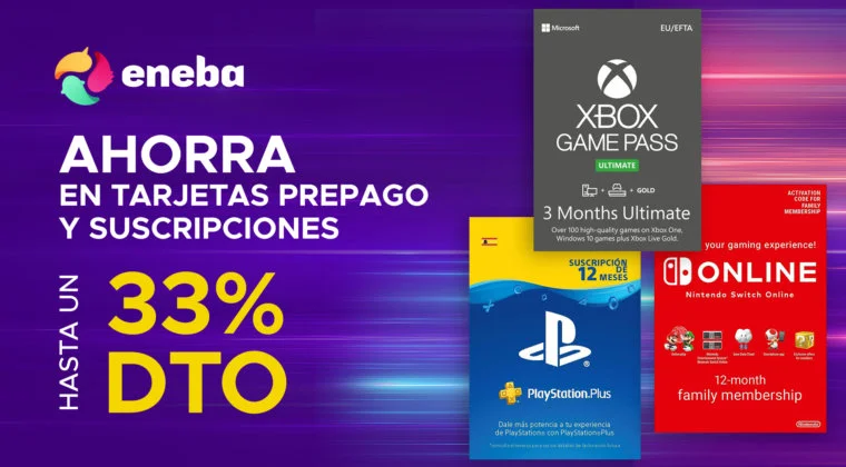 Imagen de Tarjetas regalo y suscripciones para PlayStation, Xbox, Switch o Fortnite más baratas en Eneba