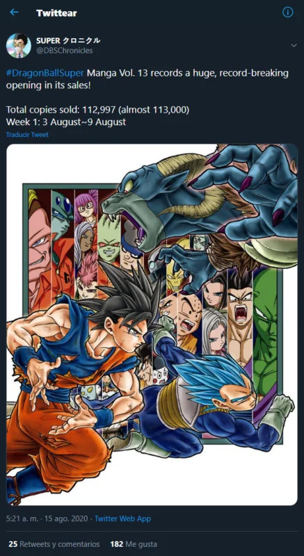 Dragon Ball Super bate su propio récord de ventas