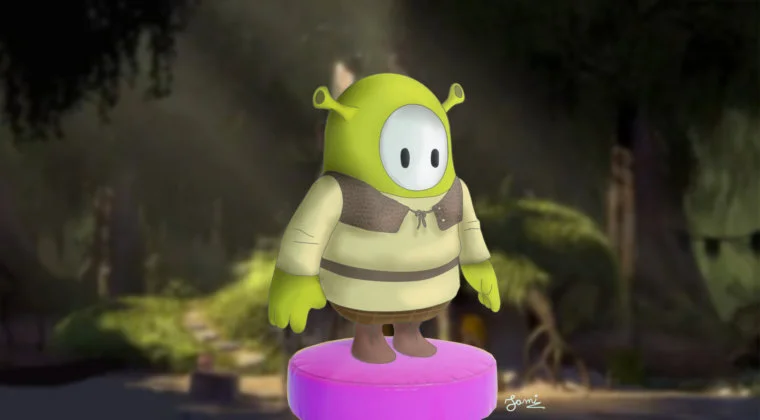 Imagen de Así luciría Shrek en Fall Guys