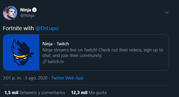 Ninja vuelve a stremear en Twitch un año más tarde