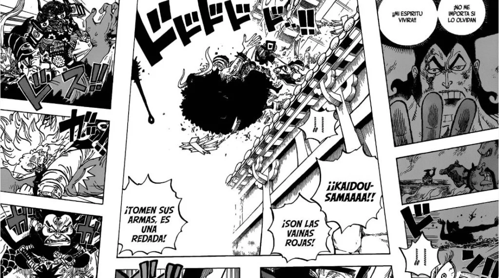 one piece 987 kaido cayendo