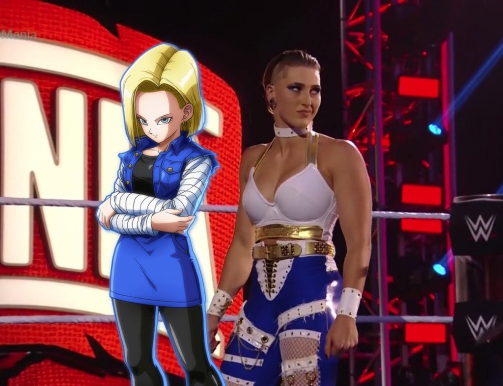 rhea ripley wwe android 18 dragon ball