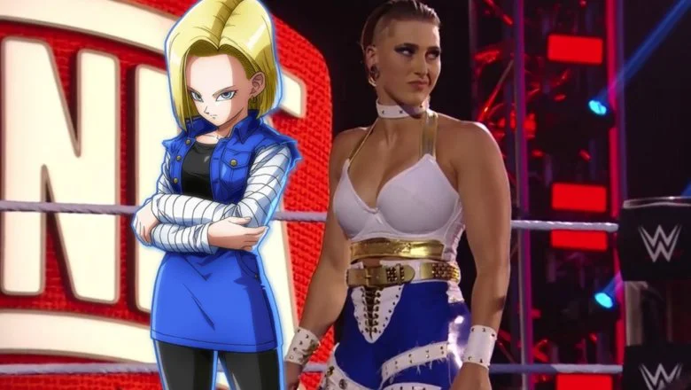 rhea ripley wwe android 18 dragon ball
