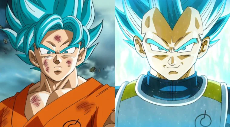 Imagen de Así son Goku y Vegeta con el Super Saiyan Blue en DBZ: Kakarot