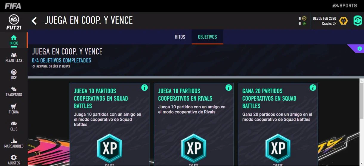 Objetivos Temporada 1 FIFA 21 Ultimate Team