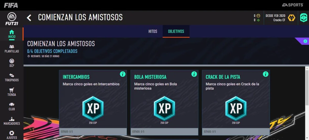 Objetivos Temporada 1 FIFA 21 Ultimate Team
