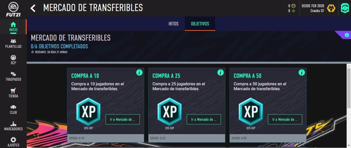 Objetivos Temporada 1 FIFA 21 Ultimate Team