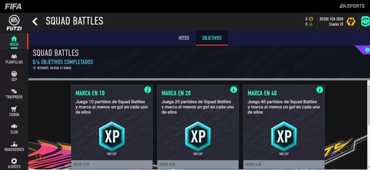 Objetivos Temporada 1 FIFA 21 Ultimate Team