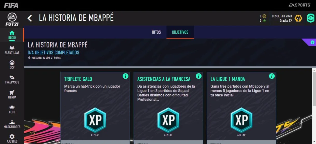 Objetivos Temporada 1 FIFA 21 Ultimate Team