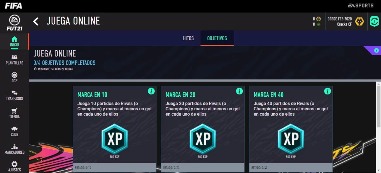 Objetivos Temporada 1 FIFA 21 Ultimate Team