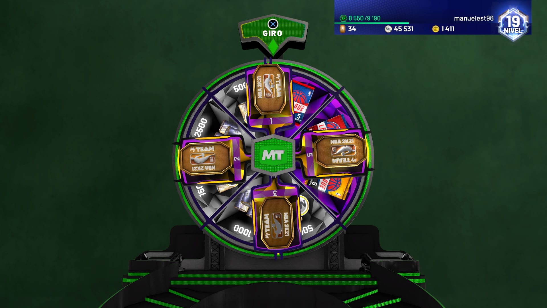 Wheel spin nba