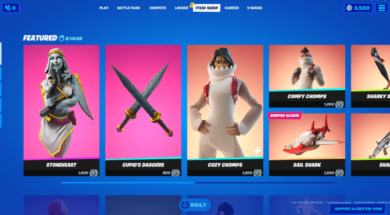 Imagen de Fortnite filtra el diseño y varios menús de su nueva tienda
