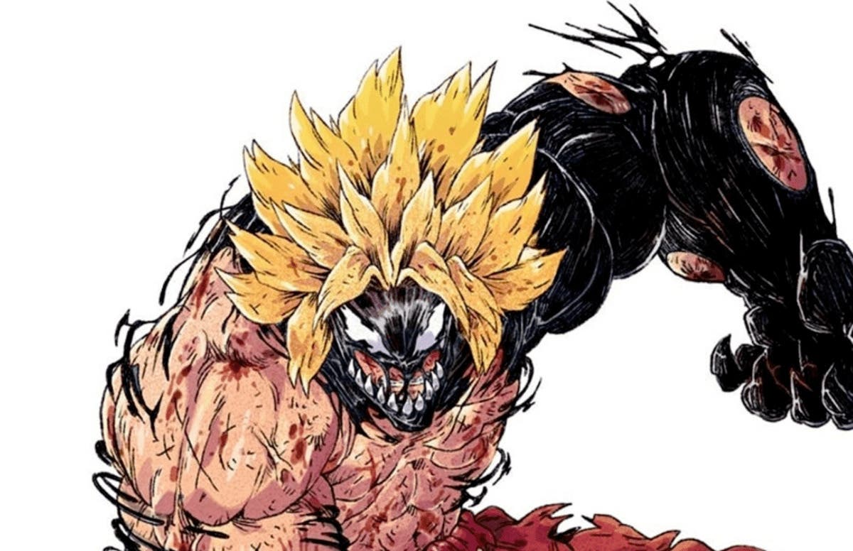 Fusionan a personajes de Dragon Ball con Venom en un increíble arte