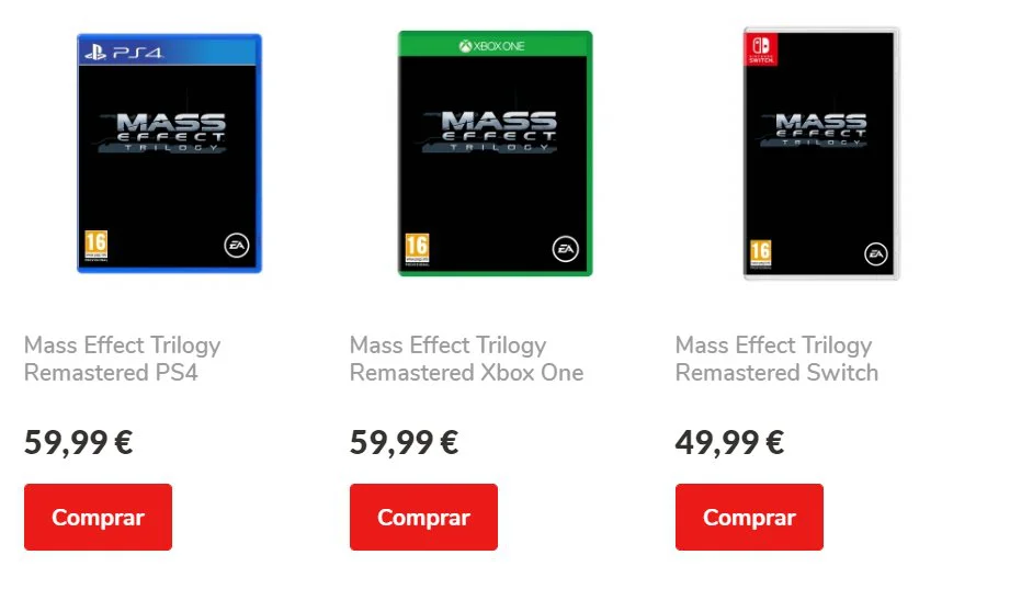 mass effect trilogy precio