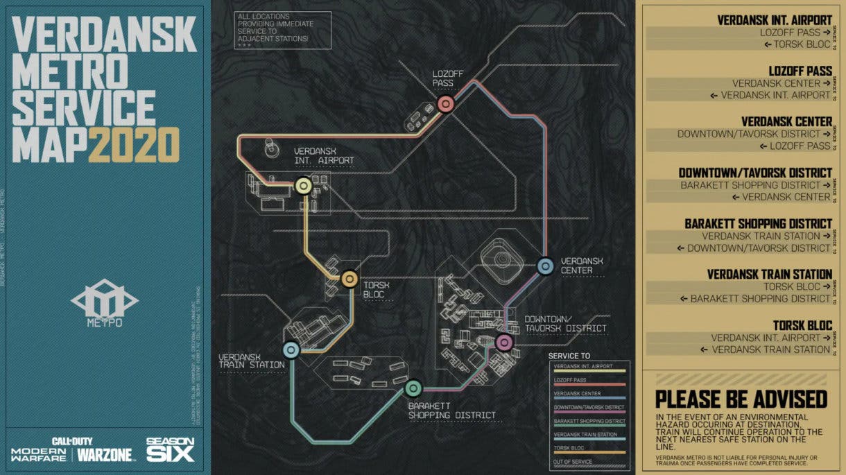metro warzone temporada 6 mapa