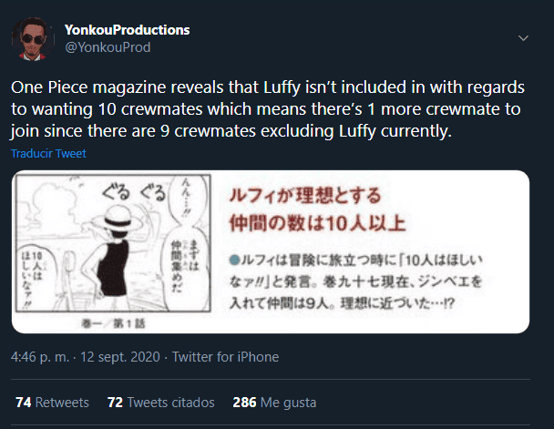 One Piece introducirá un décimo y último 'Nakama' para Luffy