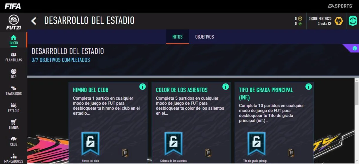 Hitos Objetivos FIFA 21 Ultimate Team
