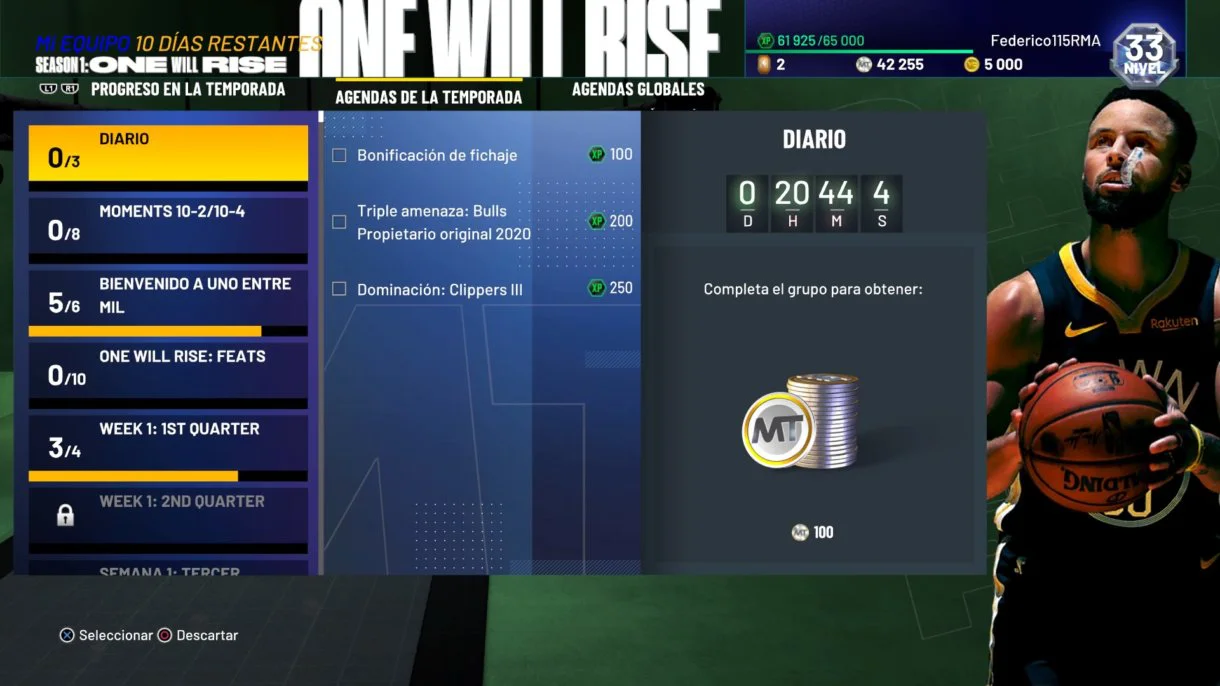 NBA 2K21 MyTeam Objetivos