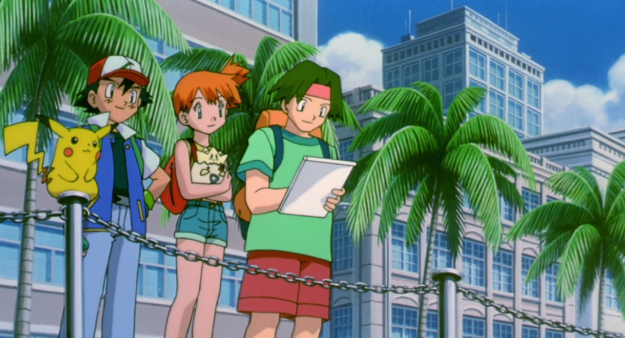 Ash Misty y Tracey anime de Pokémon