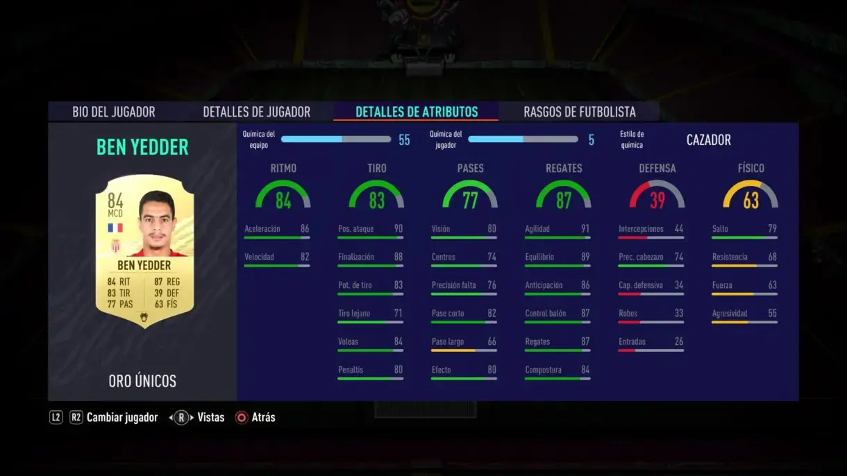Ben Yedder stats in game FIFA 21 Ultimate Team