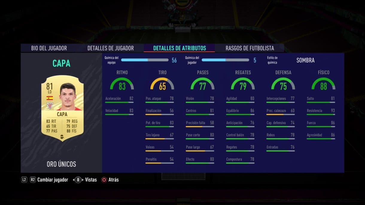 FIFA 21 Ultimate Team Capa stats