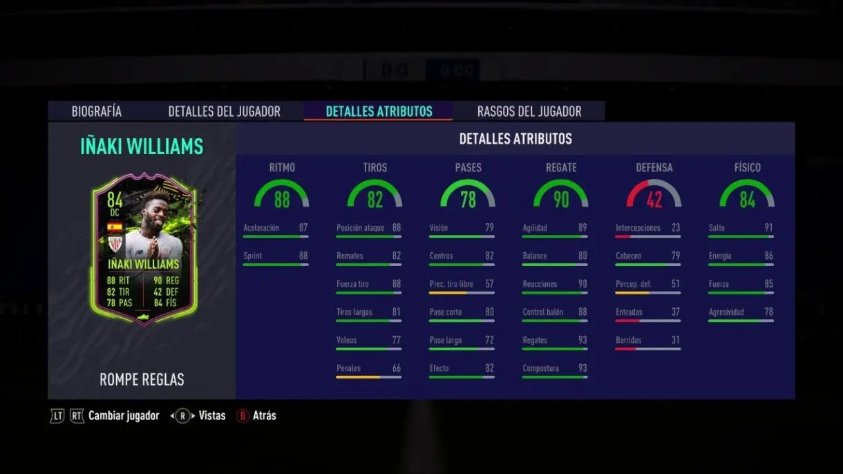 Iñaki Williams Rulebreakers FIFA 21 Ultimate Team regate