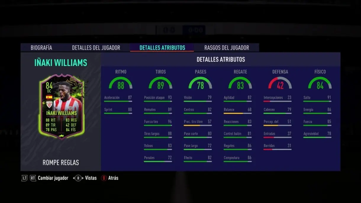 Iñaki Williams Rulebreakers FIFA 21 Ultimate Team tiro